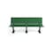 Frog Furnishings Green 6' Contour Bench Surface Mount w/ Black Frame PB 6GREBFCON - alternate 2